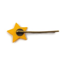 Épingle à cheveux éco-responsable en forme d'étoile graphique jaune