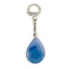 Eco-friendly teardrop keychain with blue jellyfish