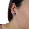 Customizable small triangles ear studs