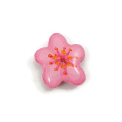 Magnet éco-responsable en forme de fleur de cerisier japonais rose (sakura)