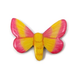 Yellow and pink Rosy Maple moth magnet