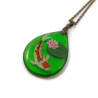 Koi fish and water lily necklace