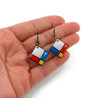 Customizable square earrings (4 colors to choose from)