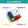 Magnet carré personnalisable (4 couleurs au choix)