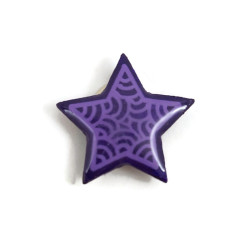Magnet étoile violette aux volutes mauves