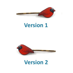 Red cardinal Hair Pins