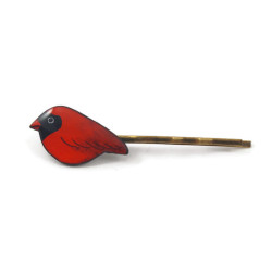 Épingle à cheveux cardinal rouge (Version 2)