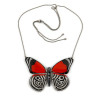 Diaethria clymena 88 butterfly necklace