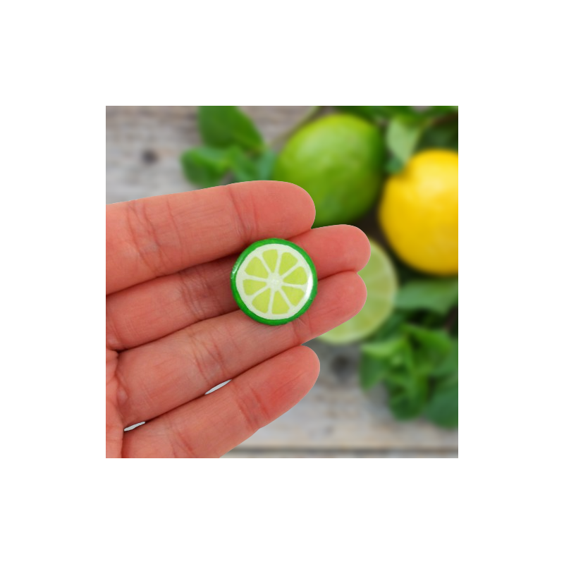 Green lemon slice Magnet