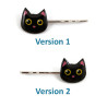 Black cat head hair pin