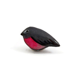 Pink robin Pin Badge