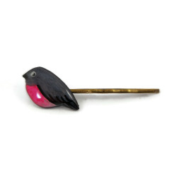 Pink robin Hair Pin