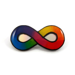 Neurodiversity rainbow infinity Brooch