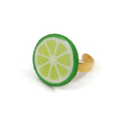 Bague rondelle de citron vert