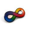 Neurodiversity rainbow infinity Pin Badge