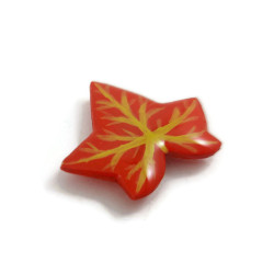 Magnet feuille de lierre rouge