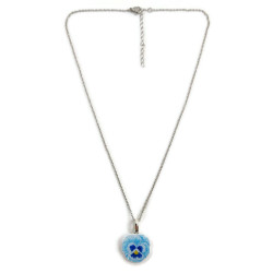 Collier pensée bleue pastel