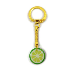 Porte clé ou charm rondelle de citron vert