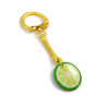 Green lemon slice bag charm