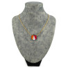 Lesbian flag hexagonal necklace