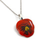 Red pansy necklace
