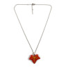 Collier feuille de lierre rouge