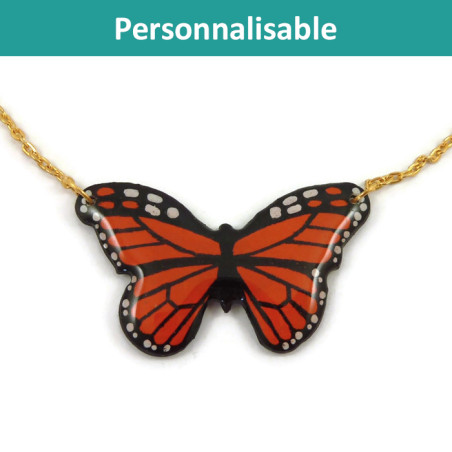 Collier petit papillon personnalisable