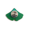 Green ginkgo leaf Pin Badge