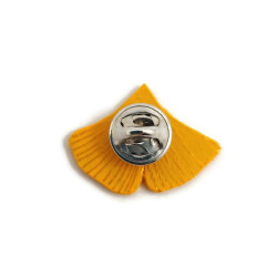 Yellow ginkgo leaf Pin Badge