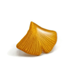 Yellow ginkgo leaf Pin Badge