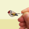 Elegant goldfinch hair pin