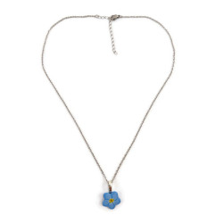 Blue forget-me-not necklace