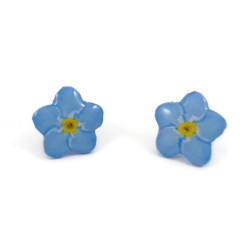 Forget me not ear studs