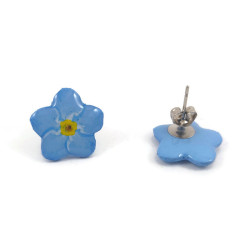 Forget me not ear studs