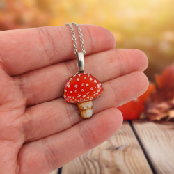 Fly agaric necklace