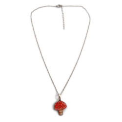 Fly agaric necklace