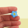 Blue forget me not pin badge