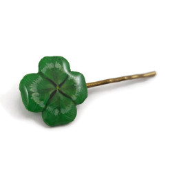 Four leaf clover hair pin