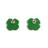 Four leaf clovers ear studs