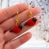 Boucles d'oreilles cardinaux rouges