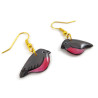 Pink robins earrings