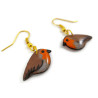 Boucles d'oreilles rouge-gorge