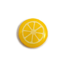 Magnet rondelle de citron jaune