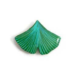 Magnet feuille de ginkgo verte