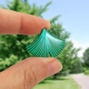 Magnet feuille de ginkgo verte