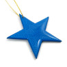 Sky blue star suspension with light blue doodles