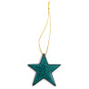 Dark green star suspension with emerald doodles