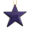 Purple star suspension with lilac doodles