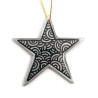 Silver star suspension with black doodles