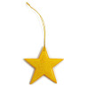 Yellow star suspension with light yellow doodles